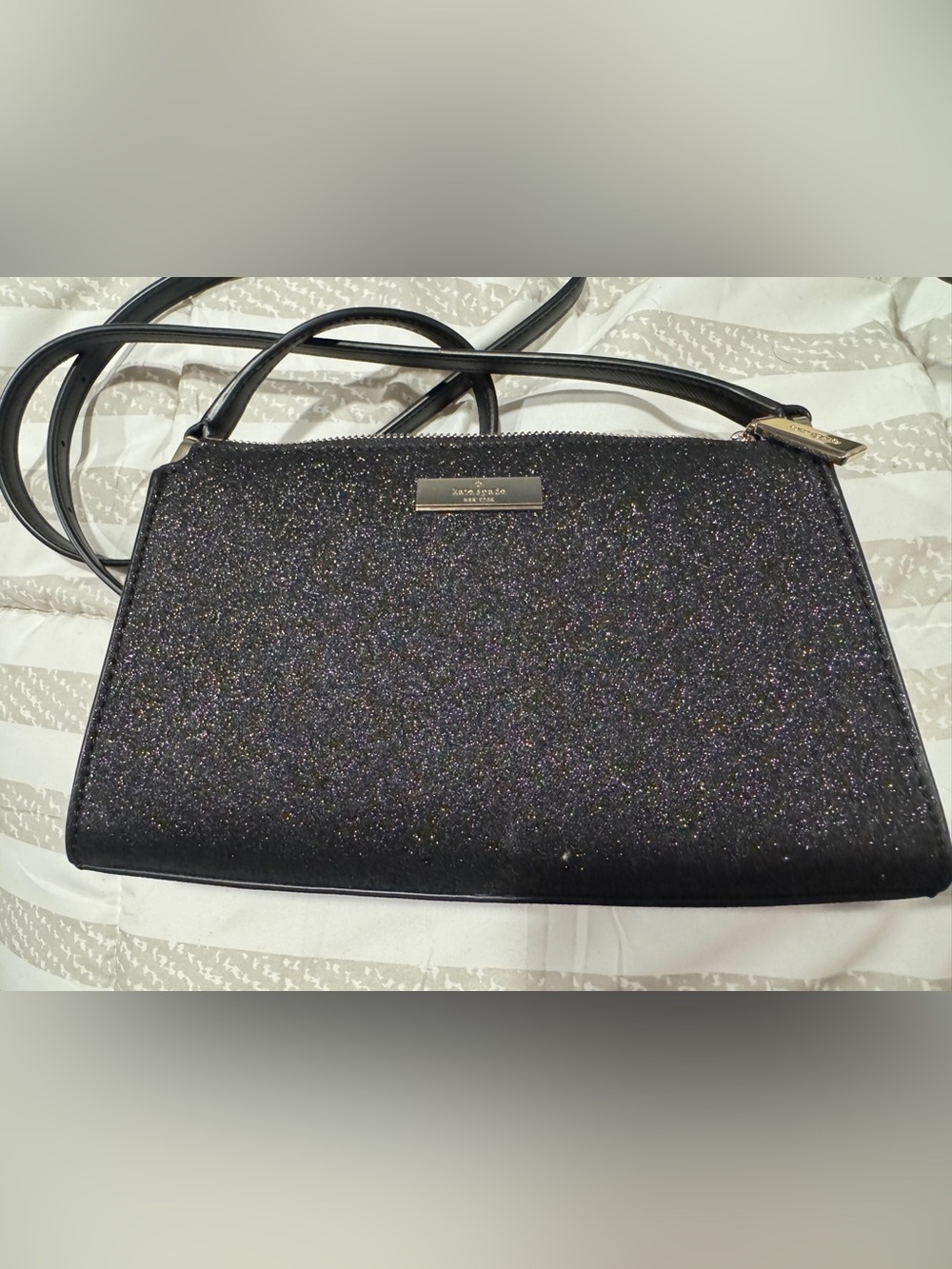 kate spade Glitter Black Crossbody Bag